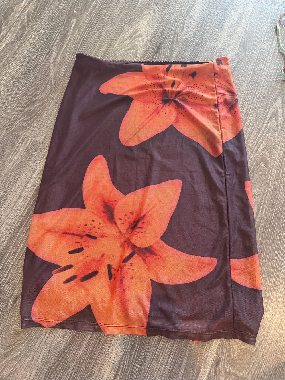 White Fox Boutique Orange Floral Wrap Swim Sarong